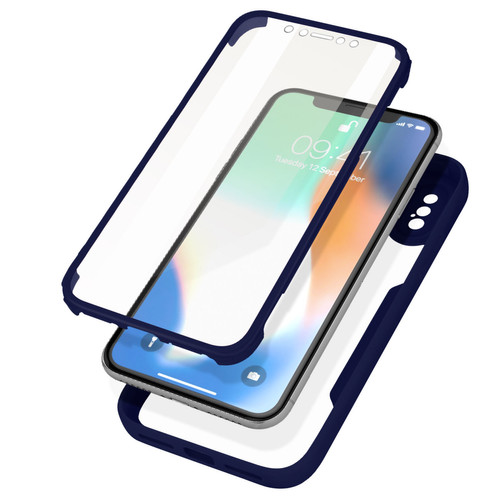Avizar - Coque iPhone X et XS Dos Plexiglas Avant Polymère Coins Renforcés Bleu nuit Avizar  - Accessoire Smartphone
