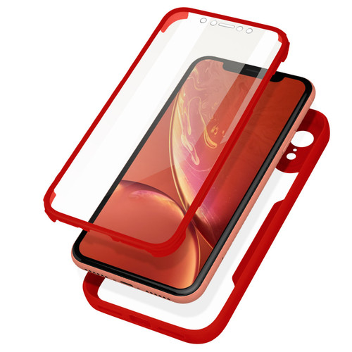 Avizar - Coque iPhone XR Dos Plexiglas Avant Polymère Coins Renforcés Contour rouge Avizar  - Accessoire Smartphone Apple iphone xr
