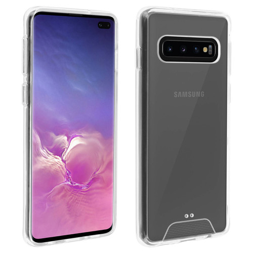 Avizar - Coque Samsung Galaxy S10 Protection Cristal Bi-matière Antichocs Transparent Avizar  - Accessoire Smartphone Samsung galaxy s10