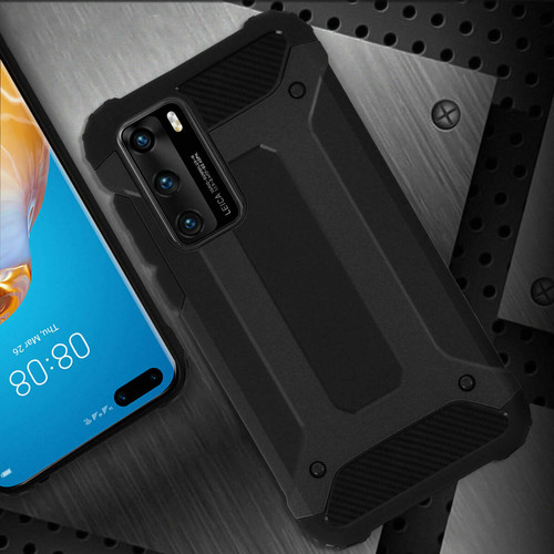Coque, étui smartphone Coque Huawei P40 Design Relief Bi-matière Antichute noir