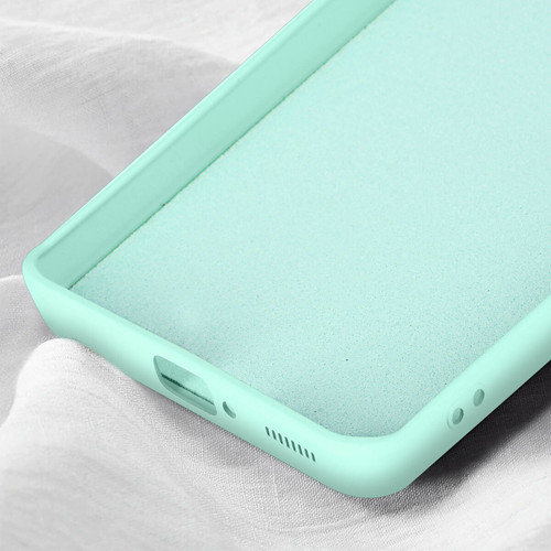 Coque, étui smartphone Coque pour Xiaomi 13 Pro Silicone Intérieur Microfibre Finition Mate turquoise