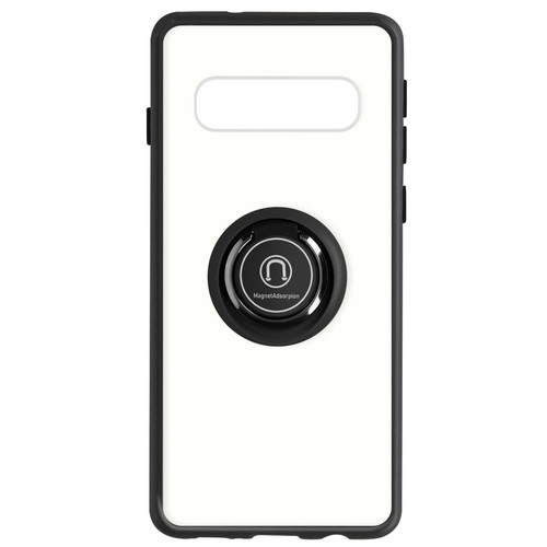 Coque, étui smartphone Avizar Coque pour Samsung Galaxy S10 Bi-matière Bague Métallique Support Vidéo noir