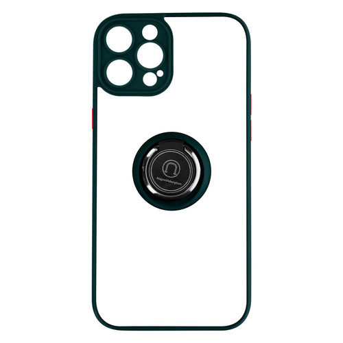Avizar - Coque pour iPhone 14 Pro Bi-matière Bague Métallique Support Vidéo vert Avizar  - Accessoire Smartphone