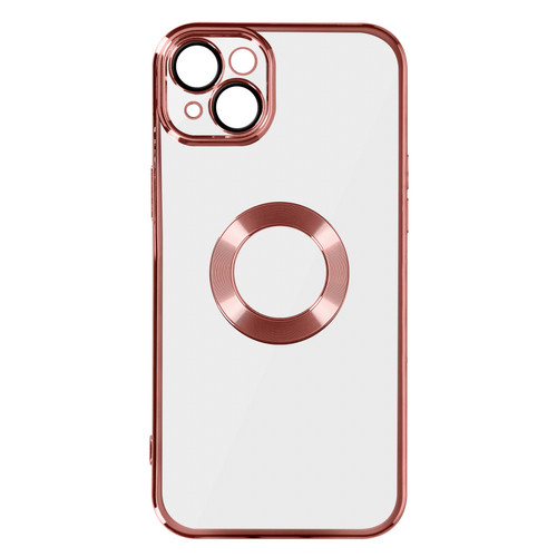 Avizar - Coque iPhone 14 Plus Souple Bloc Caméra Couvert Transparent Contour rose Chromé Avizar  - Avizar