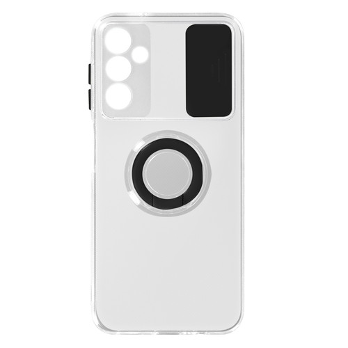 Avizar - Coque pour Samsung A14 4G et 5G avec Cache Caméra Coulissant Bague Support noir Avizar - Coque, étui smartphone Avizar