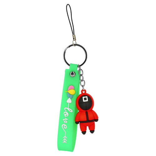 Avizar - Porte-clé Dragonne Figurine Série Coréenne Squid Game Bracelet Silicone Vert Avizar - Bonnes affaires Accessoire Smartphone