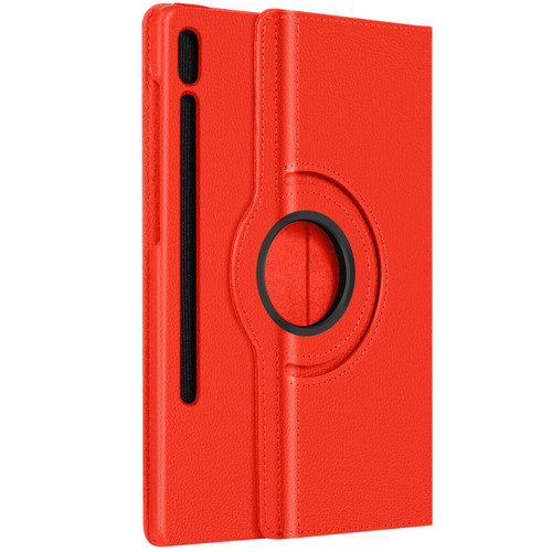 Avizar - Étui folio pour Samsung Galaxy Tab S9 Support rotatif Paysage Portrait rouge Avizar  - Housse, étui tablette Avizar