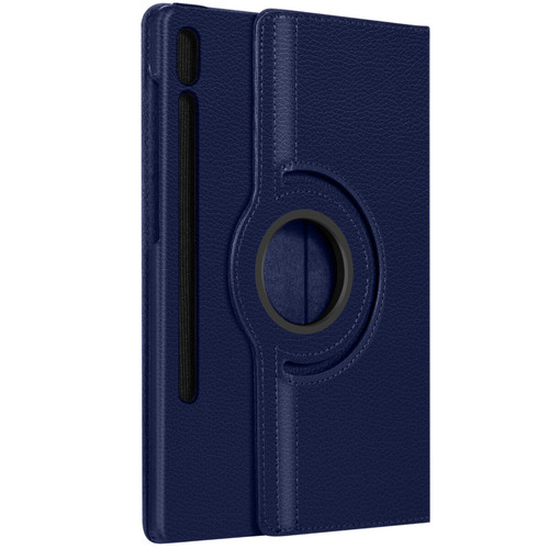 Avizar - Étui folio pour Samsung Galaxy Tab S9 Support rotatif Paysage Portrait bleu nuit Avizar  - Housse, étui tablette