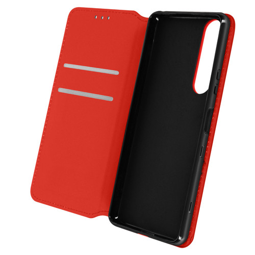 Avizar - Étui Sony Xperia 10 III Clapet Portefeuille Support Vidéo rouge Avizar  - Accessoire Smartphone