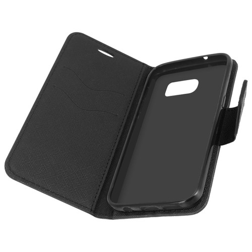 Avizar - Étui Galaxy S7 protection intégral modèle portefeuille - Noir Avizar  - Accessoires Samsung Galaxy S Accessoires et consommables