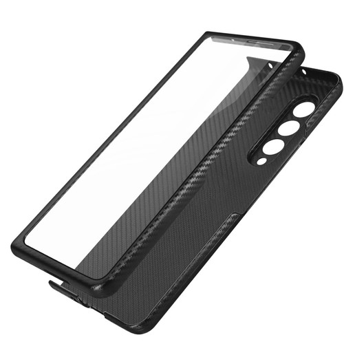 Avizar - Coque 360° pour Samsung Z Fold 3 Rigide Vitre Avant Béquille Support Noir Avizar  - Coque, étui smartphone Fibre de carbone