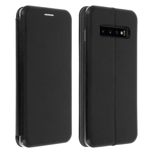 Coque, étui smartphone Avizar Étui Galaxy S10 Housse Folio Porte-carte Fonction Support Souple Noir