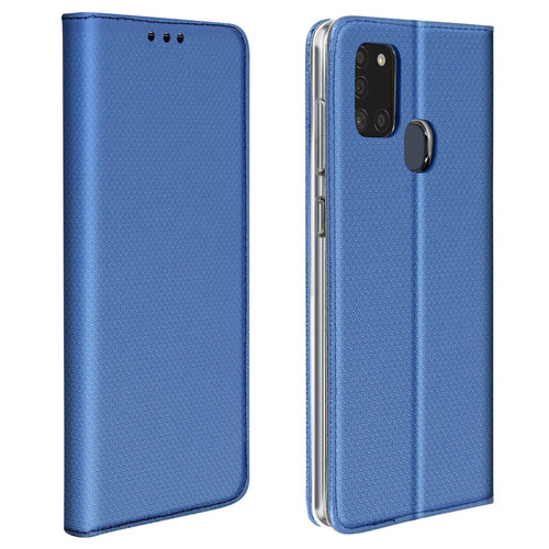 Coque, étui smartphone Avizar Étui Samsung Galaxy A21s Housse Porte-carte Fonction Support Vidéo Bleu
