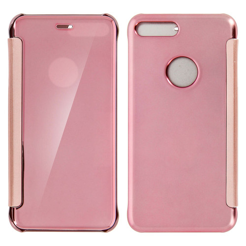 Avizar - Housse Etui Folio Miroir Rose iPhone 7 Plus / iPhone 8 Plus Clapet translucide Avizar  - Accessoire Smartphone