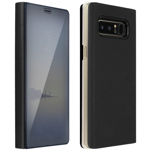 Avizar - Housse Galaxy Note 8 Etui folio Miroir Fonction Stand Protection - Noir Avizar - Coque, étui smartphone Avizar