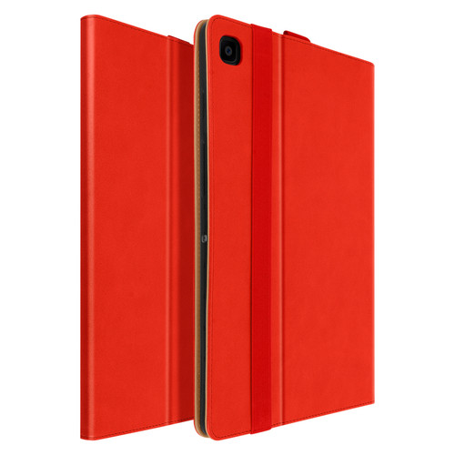 Avizar - Housse Galaxy Tab A7 10.4 2020 Cuir Satiné Porte cartes Fonction Support Rouge Avizar  - Housse, étui tablette Cuir