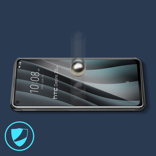 Protection écran smartphone Film Écran HTC Desire 20 Pro Verre Trempé 9H Anti-traces - Transparent