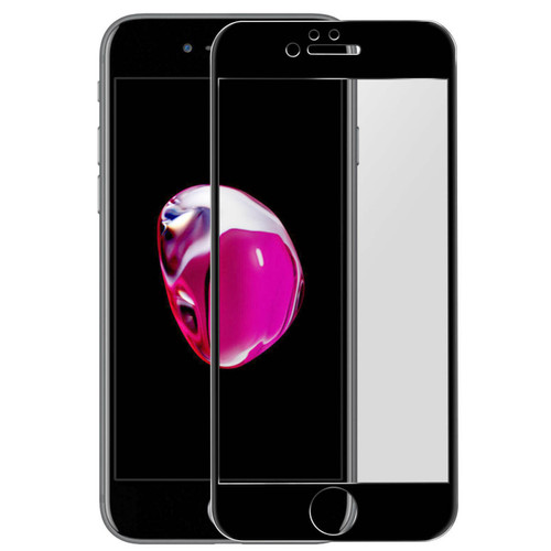 Protection écran smartphone Avizar Film Écran iPhone SE 2022 / 2020 et 8 / 7 Verre Trempé 9H Biseauté Bord noir