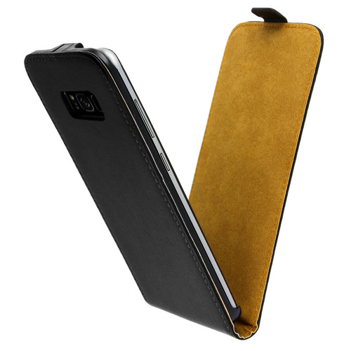 Coque, étui smartphone Housse Clapet Vertical Cuir Samsung Galaxy S8 Plus - Protection intégrale noir