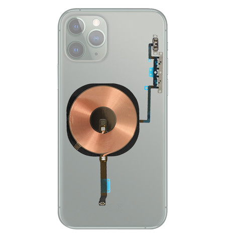 Avizar Nappe Charge Induction Qi et Nappe boutons volume iPhone 11 Pro Max Noir