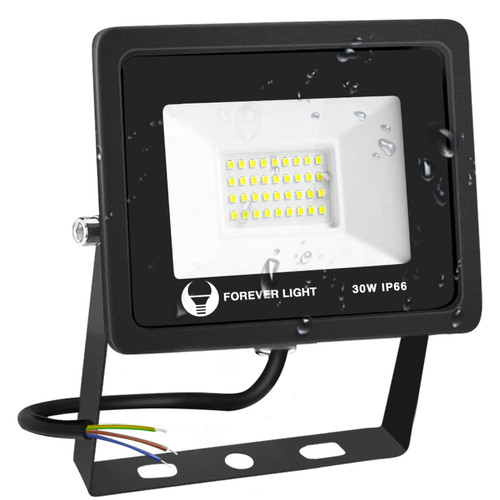 Avizar - Projecteur LED Extérieur 30W avec Lumière Froide 6000K Etanche IP66 Noir Avizar  - Led lumiere noire