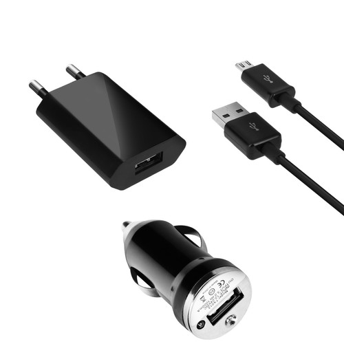 Avizar - Pack de charge Chargeur secteur 0.7A, Chargeur voiture 1A et Câble Micro-USB Avizar  - Connectique et chargeur pour tablette