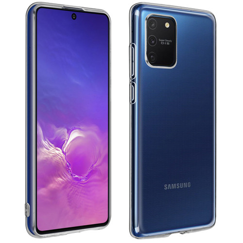Coque, étui smartphone Avizar Coque Samsung Galaxy S10 Lite Silicone Souple + Film Verre Trempé 9H Transparent