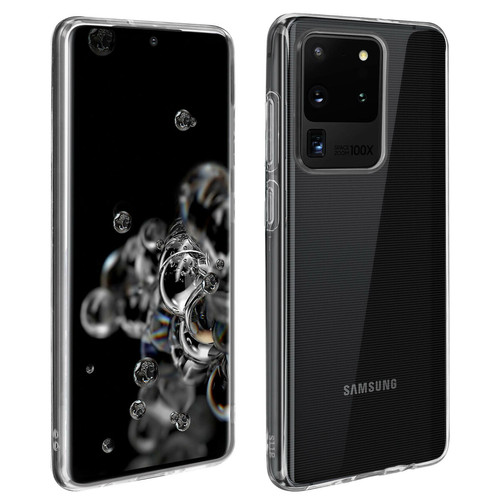 Avizar - Coque Samsung Galaxy S20 Ultra Silicone et Film Verre Trempé 9H Transparent Avizar  - Coque Galaxy S6 Coque, étui smartphone