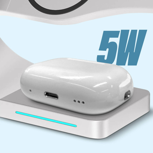 Connectique et chargeur pour tablette Dock de Charge Blanc MagSafe Charge sans Fil pour iPhone Apple Watch AirPods