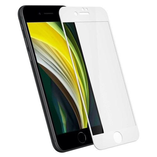 Avizar - Verre Trempé Protection Intégrale iPhone SE 2022 / 2020 et 8 / 7 - Bords Blanc Avizar  - Protection écran smartphone