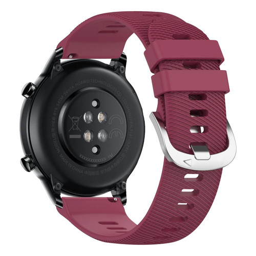 Avizar - Bracelet pour Honor Magic Watch 2 46mm Silicone Texturé Bordeaux Avizar  - Objets connectés