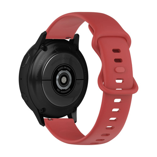 Avizar - Bracelet pour Samsung Galaxy Watch Active 2 40mm Silicone Lisse Rouge Avizar  - Montre et bracelet connectés Avizar