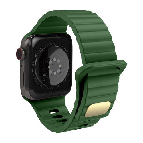Avizar - Bracelet pour Apple Watch 41mm / 40mm / 38 mm Silicone Souple et Doux Vert foncé Avizar  - Accessoires bracelet connecté