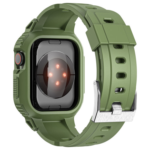 Avizar - Bracelet pour Apple Watch Ultra 49mm Silicone Bumper Ajustable Vert Avizar  - Accessoires bracelet connecté