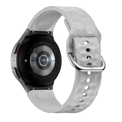 Avizar - Bracelet pour Galaxy Watch 5 / 5 Pro / 4 Silicone Texturé Losange Gris Avizar  - Accessoires bracelet connecté