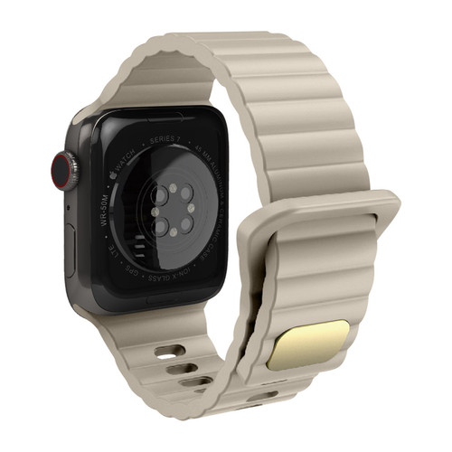 Avizar - Bracelet pour Apple Watch 41mm / 40mm / 38 mm Silicone Souple et Doux Beige Avizar  - Accessoires bracelet connecté