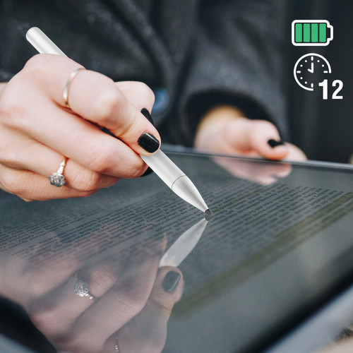 Stylet Stylet Tactile iPad Haute Précision Rechargeable Autonomie 12h - Blanc