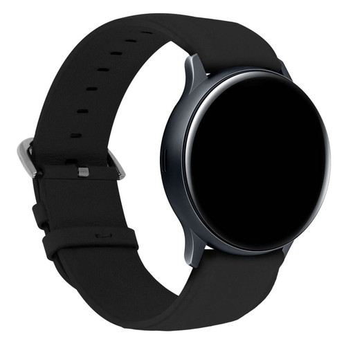 Avizar - Bracelet Galaxy Watch Active2 44mm Aspect Cuir Fermoir Boucle Ardillon Noir Avizar  - Montre et bracelet connectés