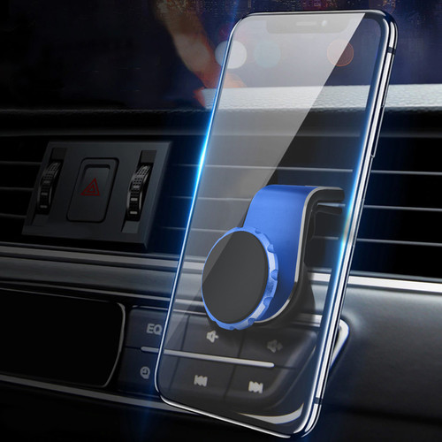 Avizar Support voiture Smartphone Système aimanté Fixation grille d'aération - Bleu