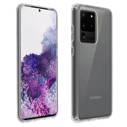 Avizar - Coque Samsung Galaxy S20 Ultra Silicone Flexible Bumper Résistant Transparent Avizar - Bonnes affaires Accessoire Smartphone