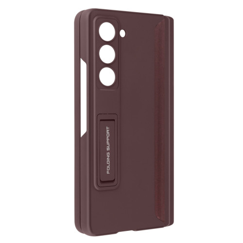 Coque, étui smartphone Avizar Coque pour Samsung Galaxy Z Fold 5 Béquille Porte stylet magnétique Lie de vin
