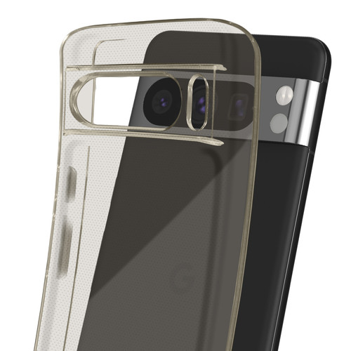 Coque, étui smartphone Coque pour Google Pixel 8 Pro Silicone Souple Classic Case Gris translucide