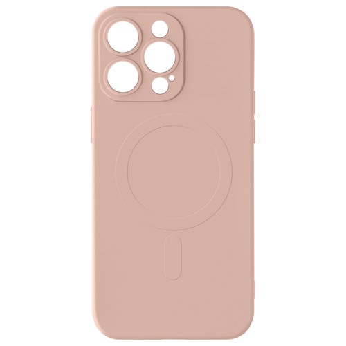Avizar - Coque Magsafe pour iPhone 15 Pro Max Silicone Soft-touch Mag Cover Rose poudré Avizar - Accessoire Smartphone