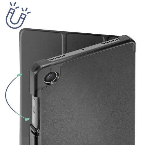 Housse, étui tablette Étui pour Samsung Tab A9 Plus Clapet Trifold Support Video et Clavier Noir