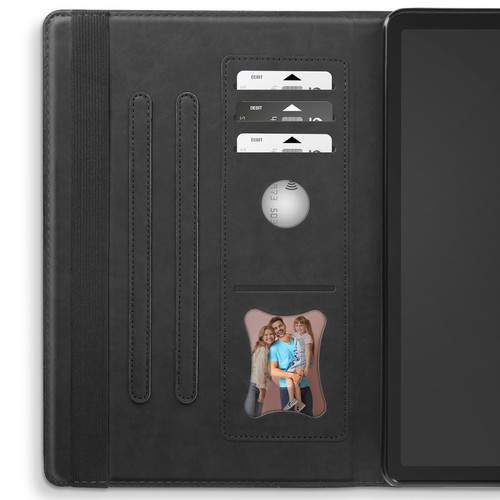 Avizar Étui pour Samsung Tab A9 Plus Clapet Multi-compartiment Support Vidéo Noir