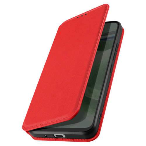 Avizar - Étui pour Samsung Galaxy A22 5G Porte-carte Support Clapet Magnétique Rouge Avizar  - Accessoire Smartphone