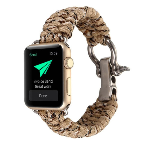 Avizar - Bracelet Apple Watch 42 et 44 mm Cordon tressé en Nylon - Beige Avizar - Montre et bracelet connectés