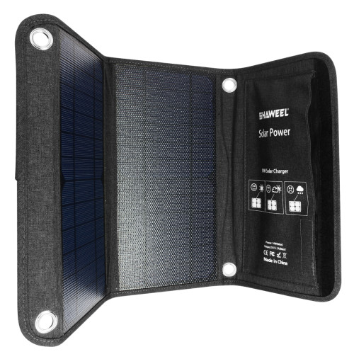 Avizar - Panneau Solaire USB 14W, Chargeur Solaire Pliable et Étanche - Noir Avizar  - Accessoire Tablette