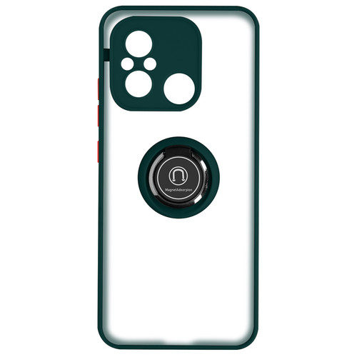 Avizar - Coque pour Xiaomi Redmi 12C Bi-matière Bague Métallique Support Vidéo vert Avizar - Coque, étui smartphone