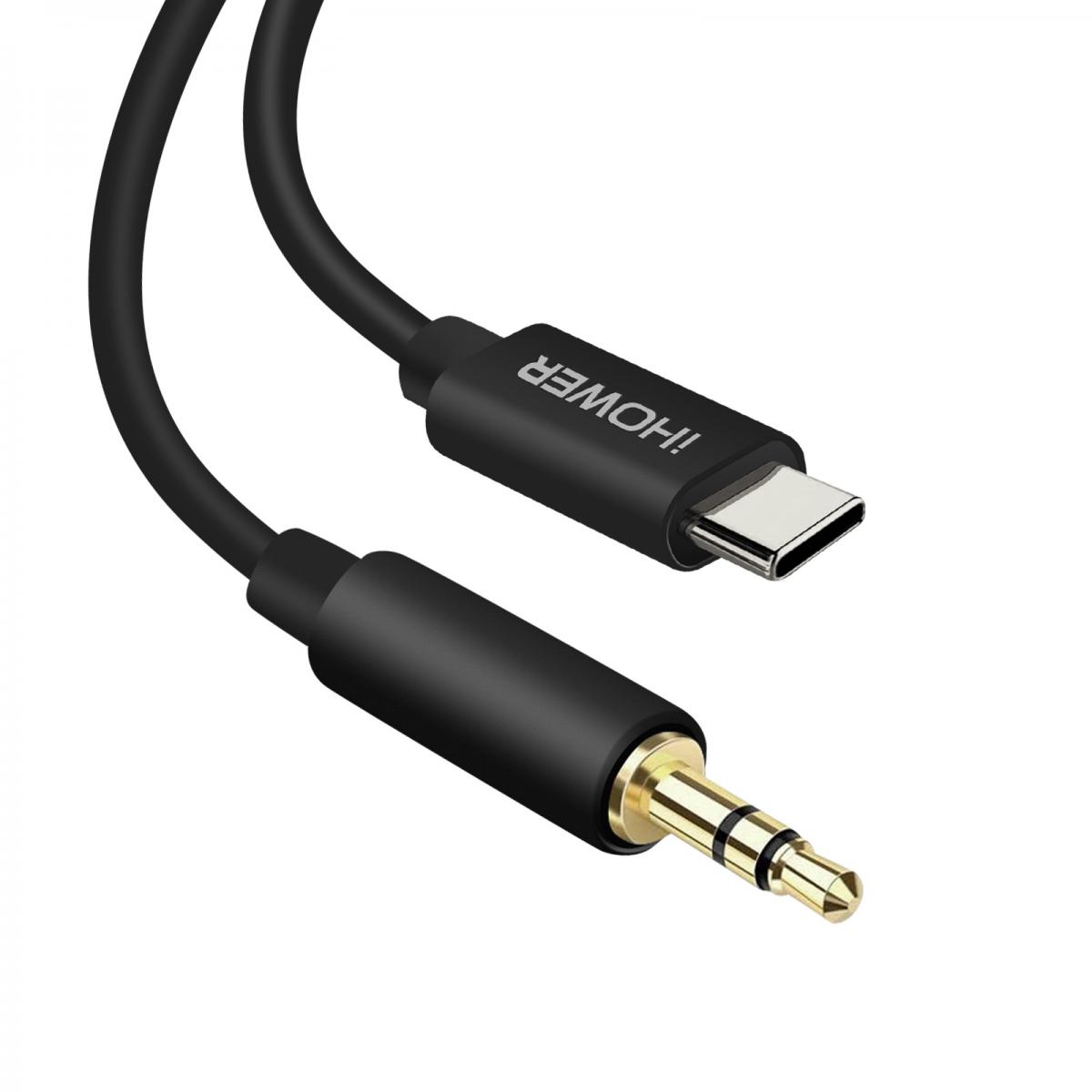 Avizar - Câble USB-C vers Jack 3.5mm Mâle Audio Auxiliaire 1m iHower Noir -  Convertisseur Audio et Vidéo - Rue du Commerce